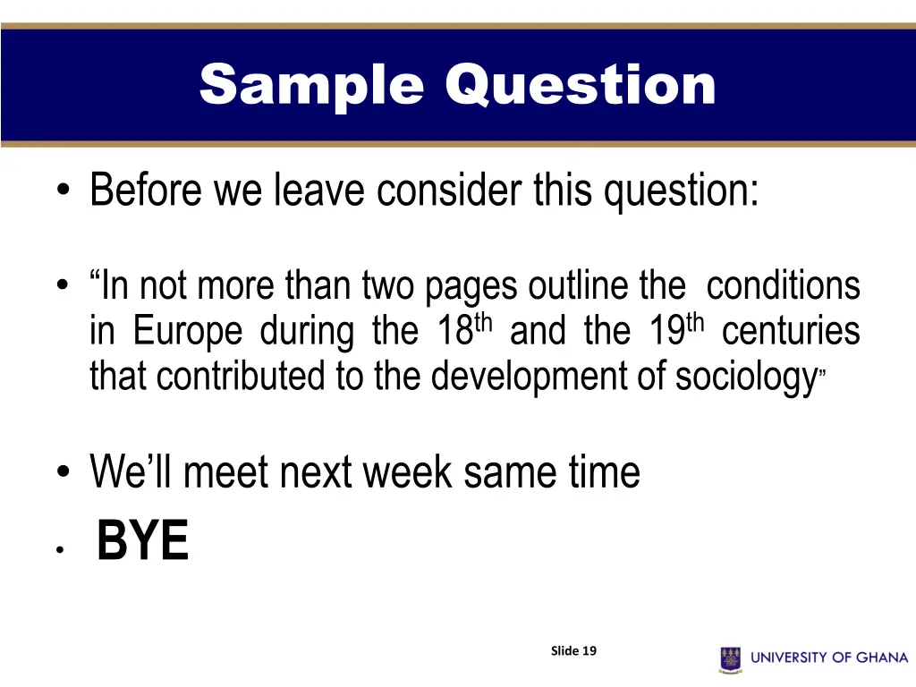 sample question
