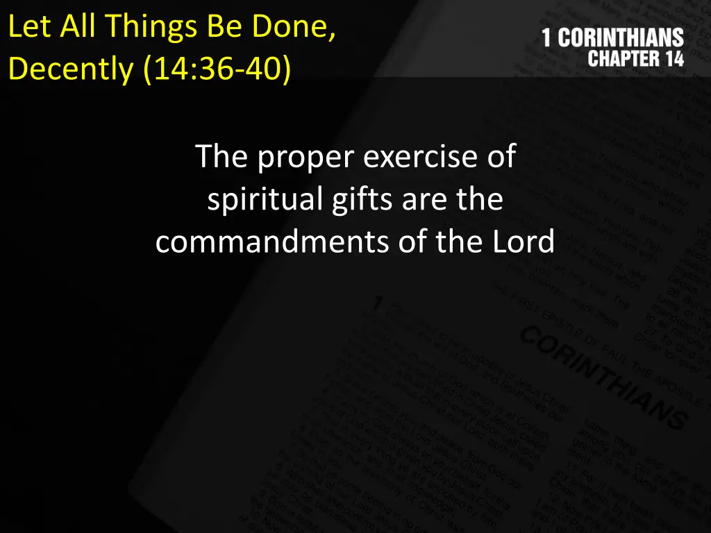 let all things be done decently 14 36 40