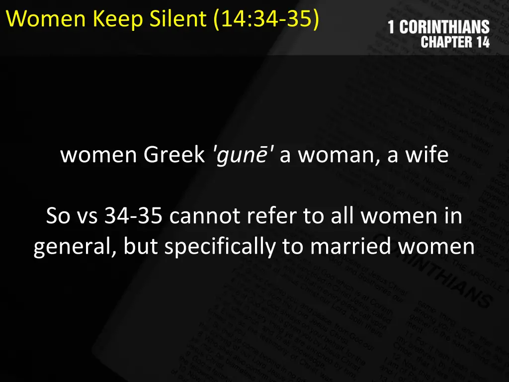 women keep silent 14 34 35 1