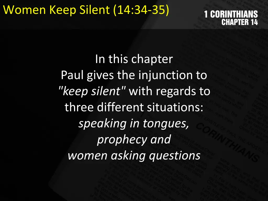 women keep silent 14 34 35 3
