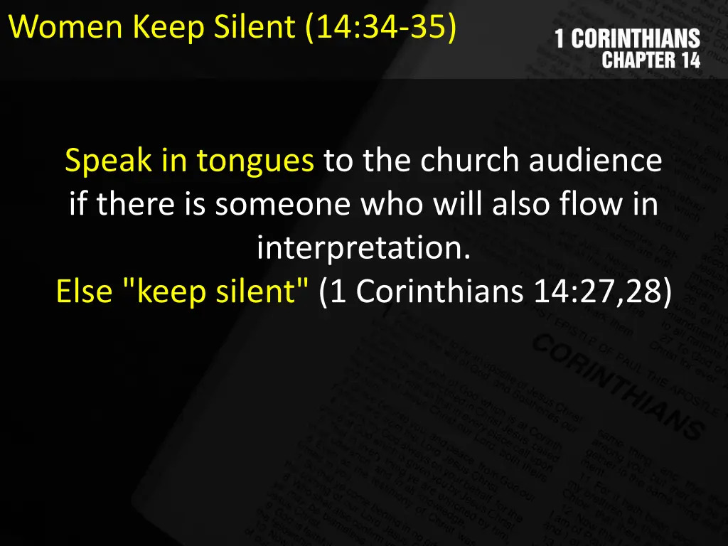 women keep silent 14 34 35 4