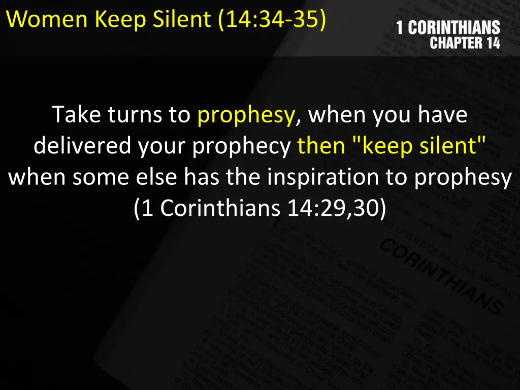 women keep silent 14 34 35 5