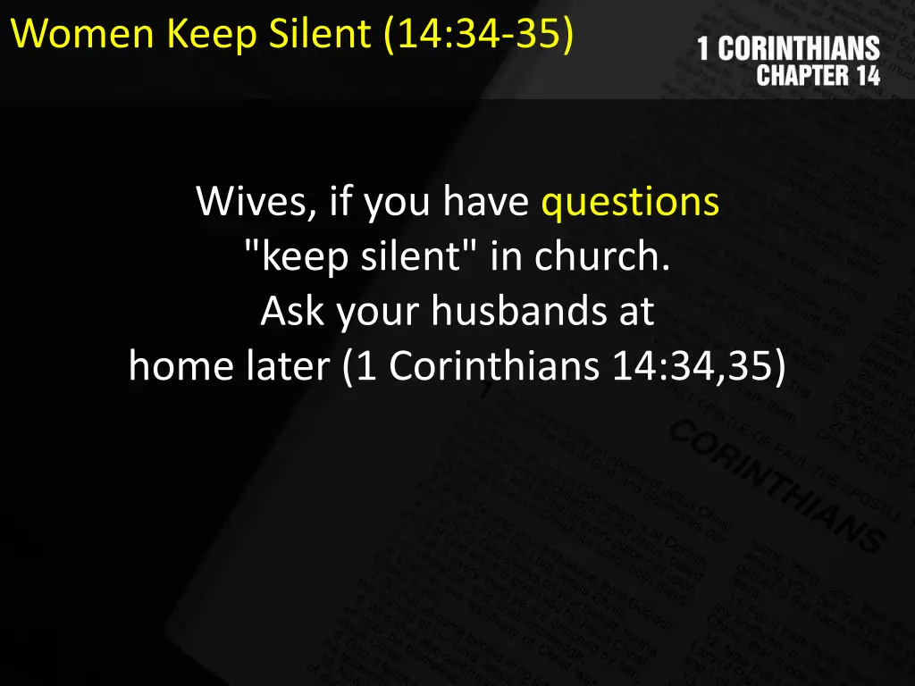 women keep silent 14 34 35 6
