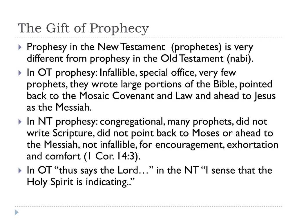 the gift of prophecy