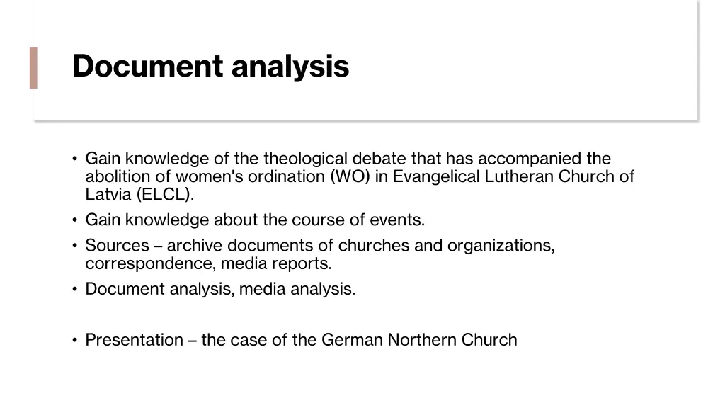 document analysis