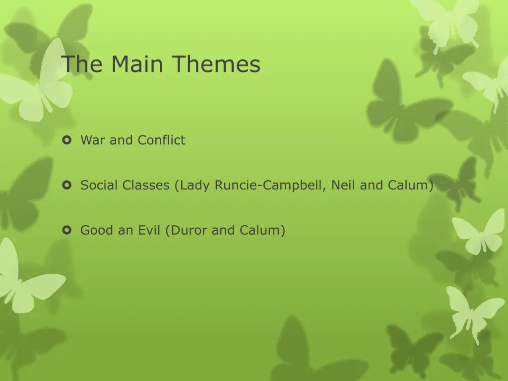 the main themes