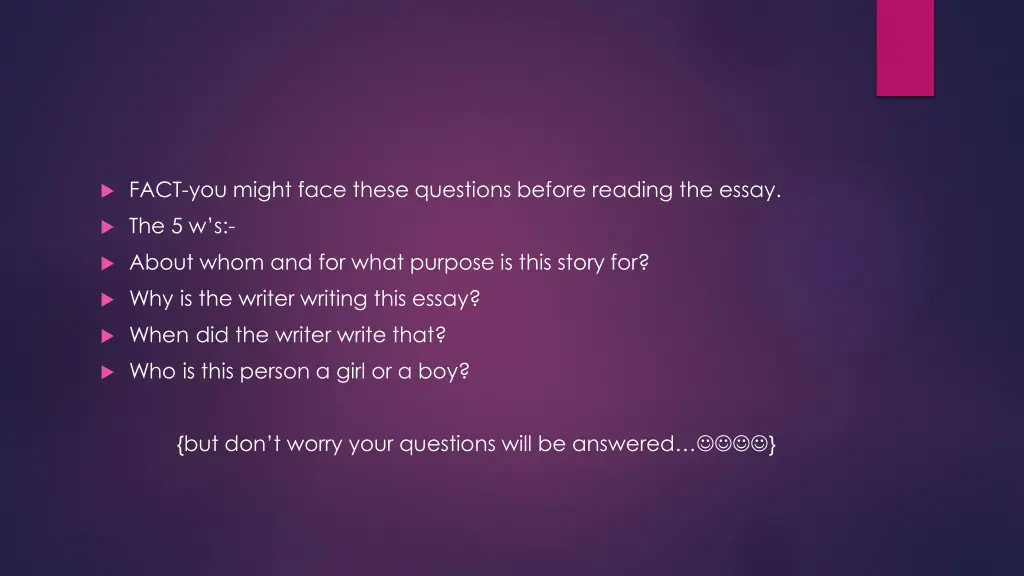 fact you might face these questions before