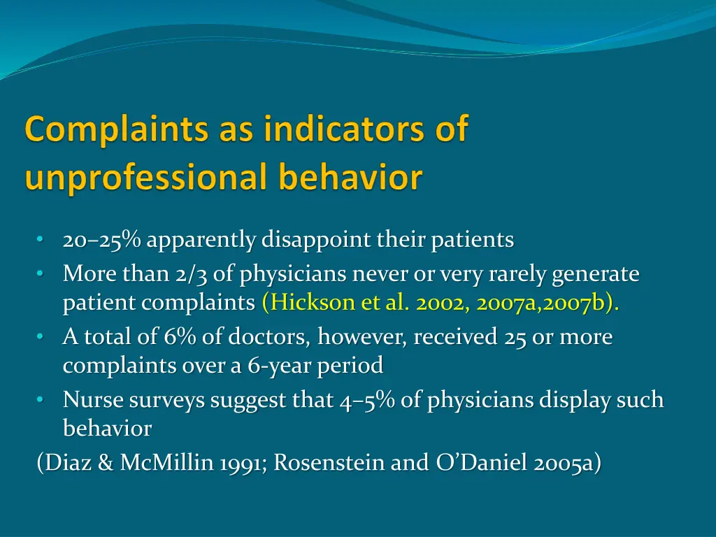 20 25 apparently disappoint their patients more