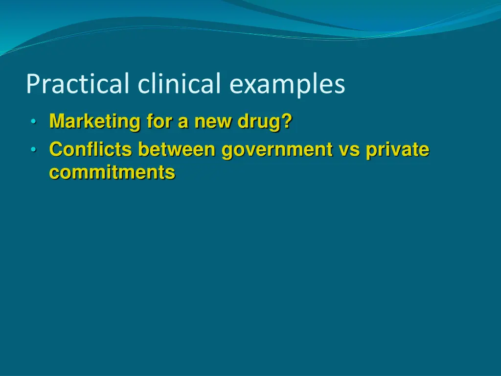 practical clinical examples marketing