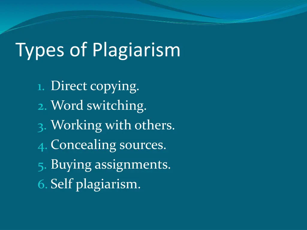 types of plagiarism