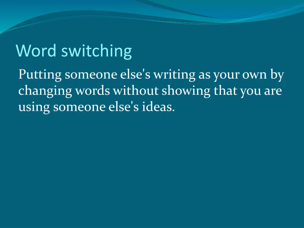 word switching