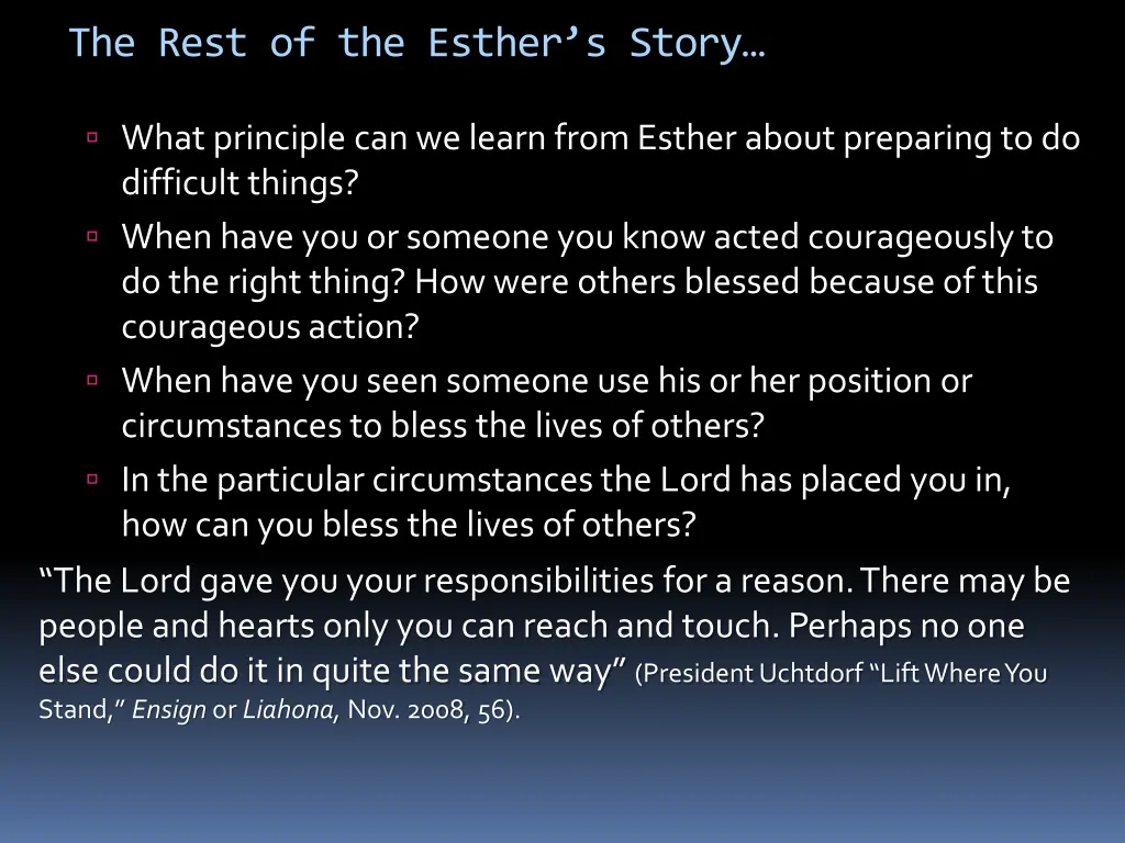 the rest of the esther s story 1