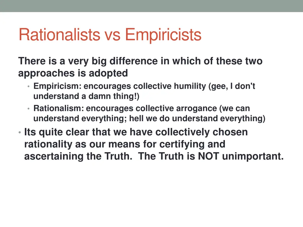 rationalists vs empiricists