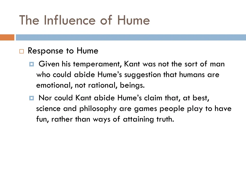 the influence of hume