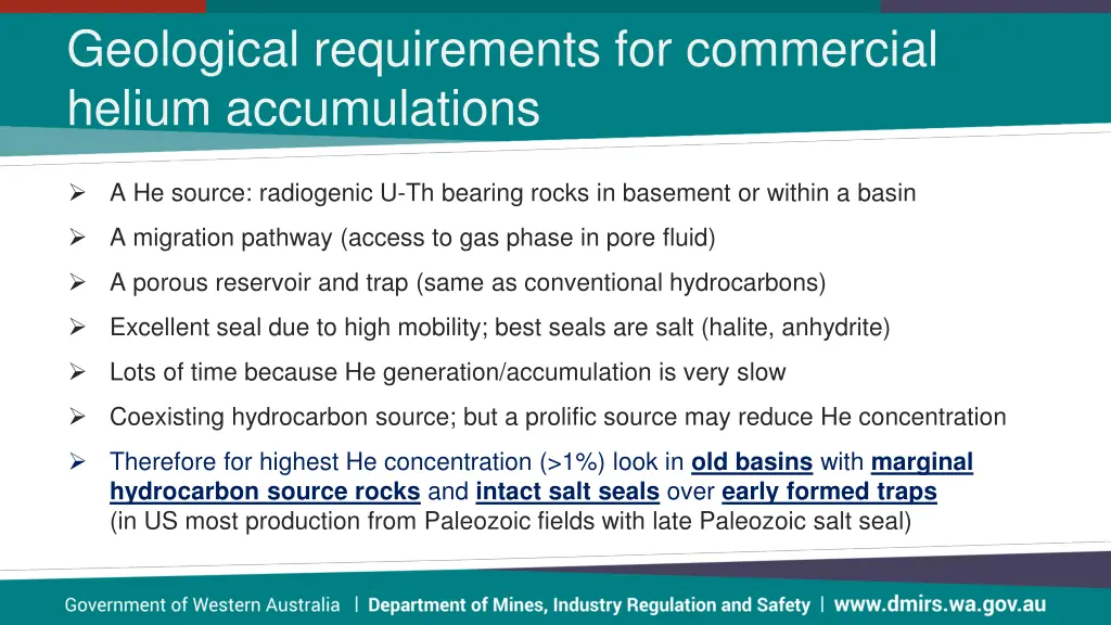 geological requirements for commercial helium