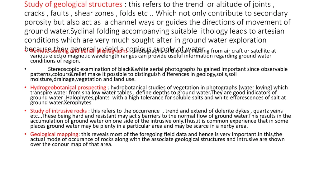 study of geological structures this refers