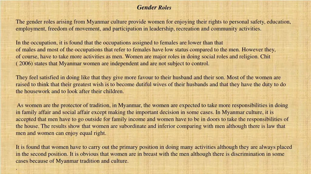 gender roles