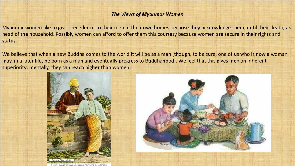 the views of myanmar women