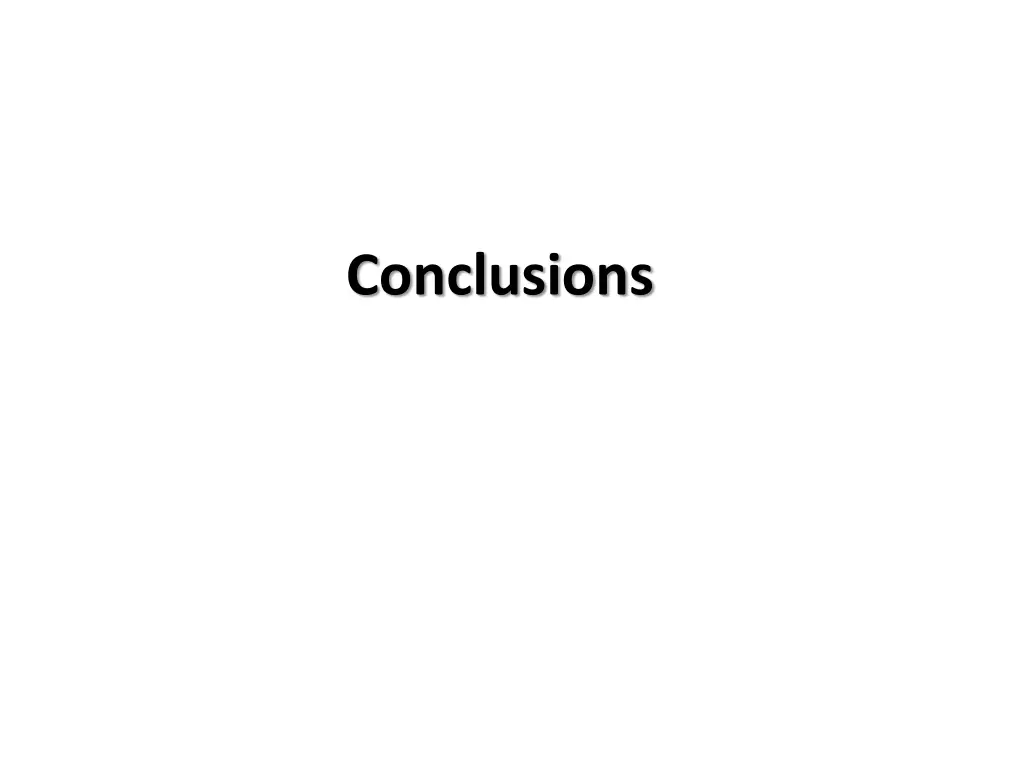 conclusions