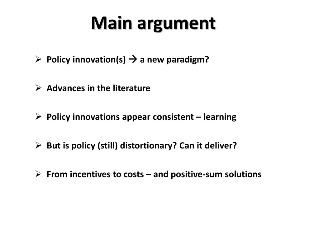 main argument