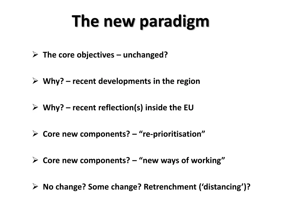 the new paradigm 1