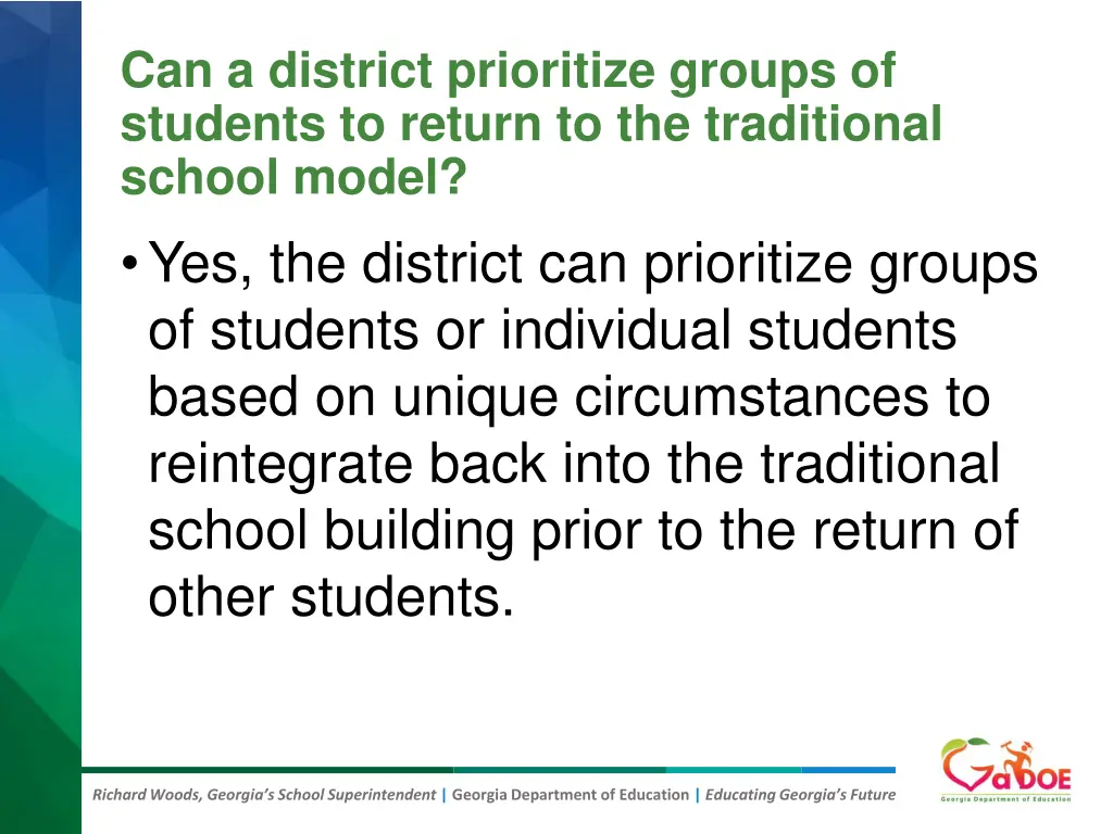 can a district prioritize groups of students