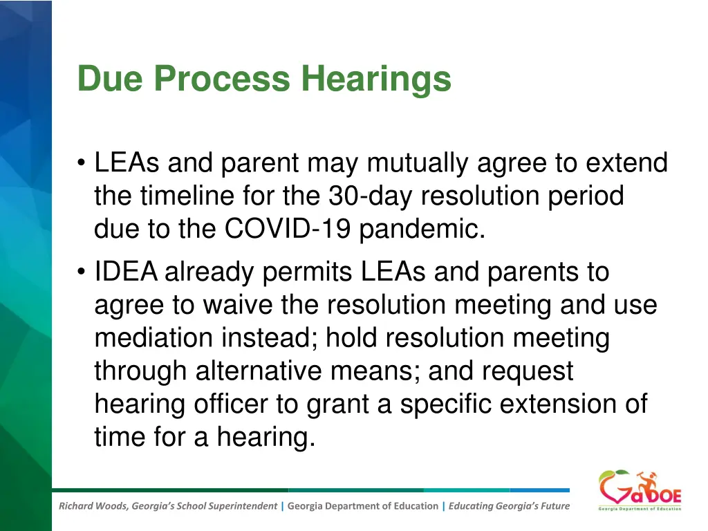 due process hearings