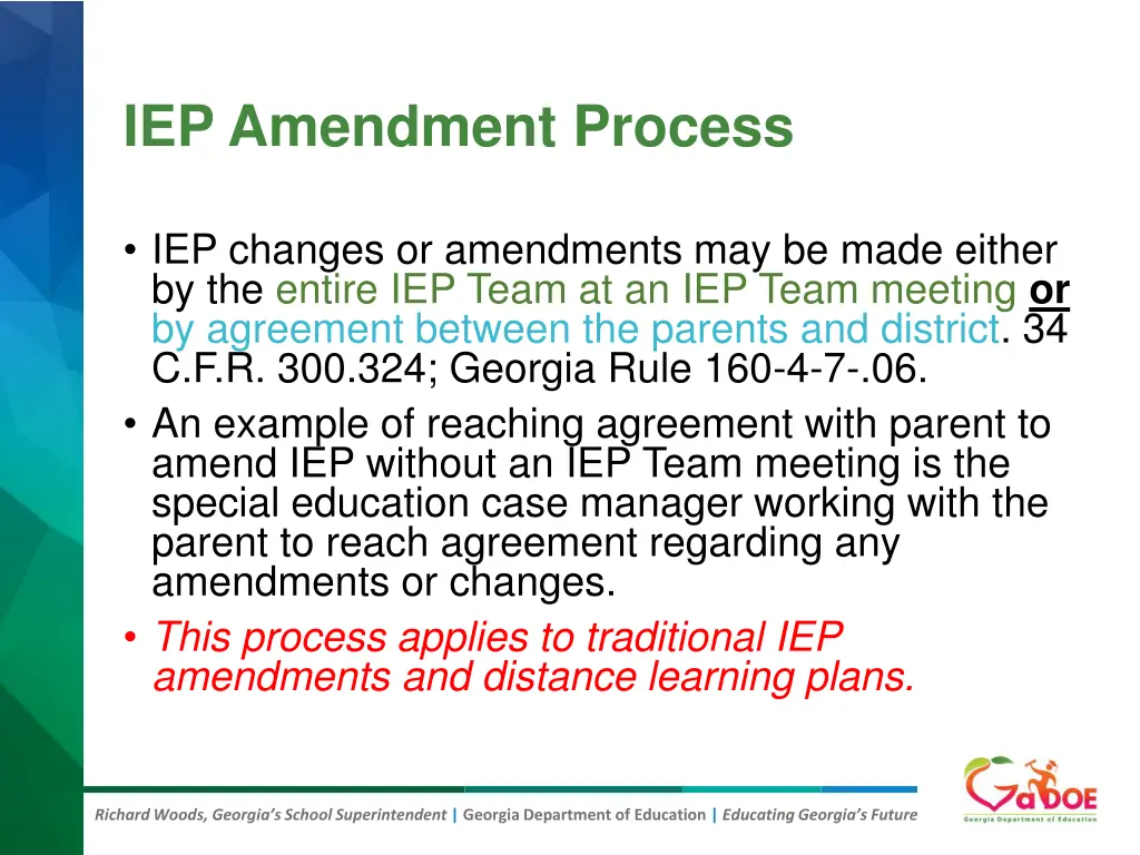 iep amendment process