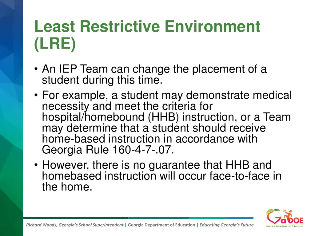 least restrictive environment lre 1