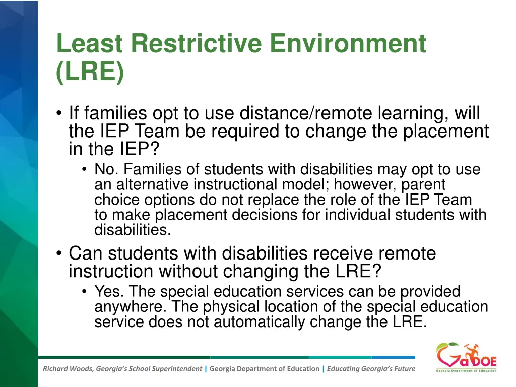 least restrictive environment lre