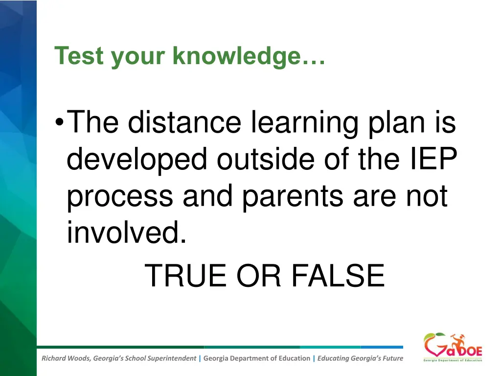 test your knowledge 1