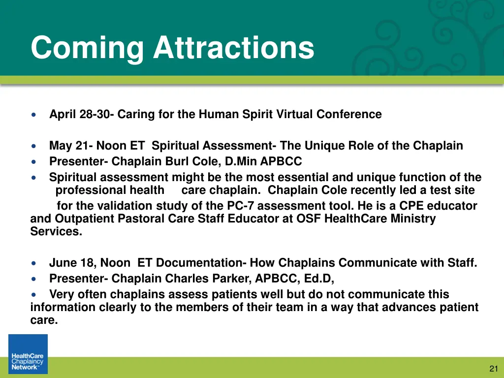 coming attractions