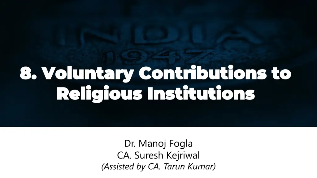 8 voluntary contributions to 8 voluntary