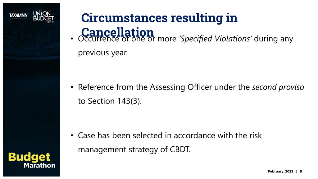 circumstances resulting in cancellation