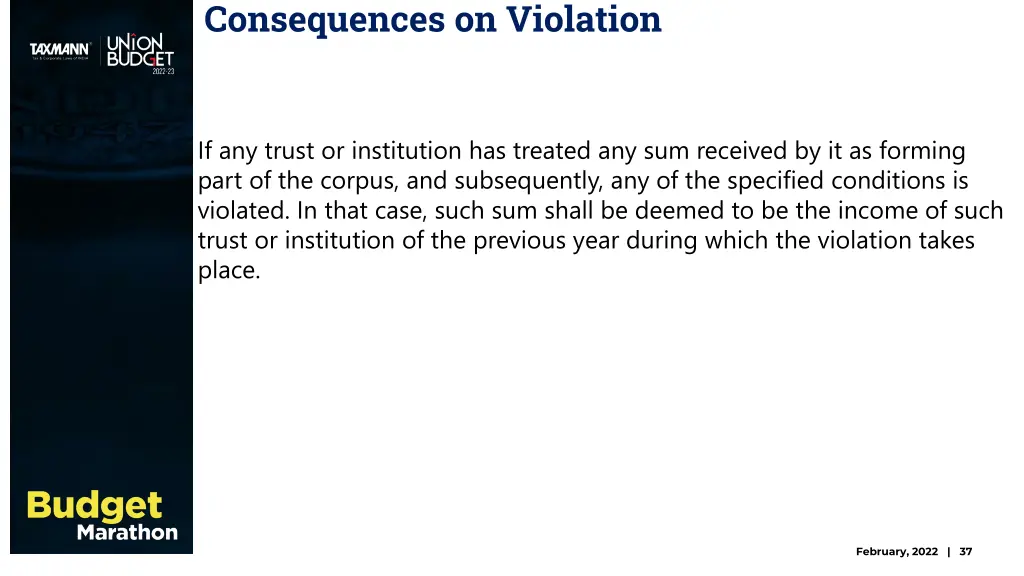 consequences on violation