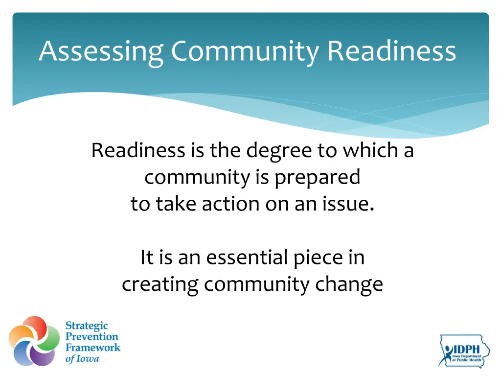 assessing community readiness