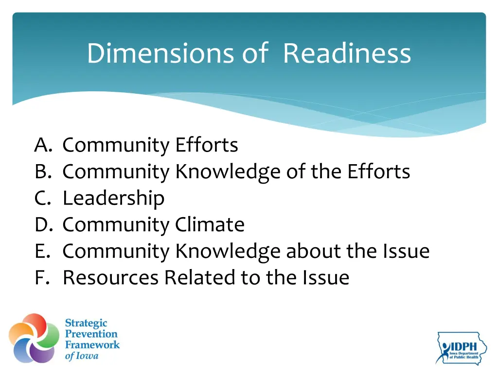 dimensions of readiness