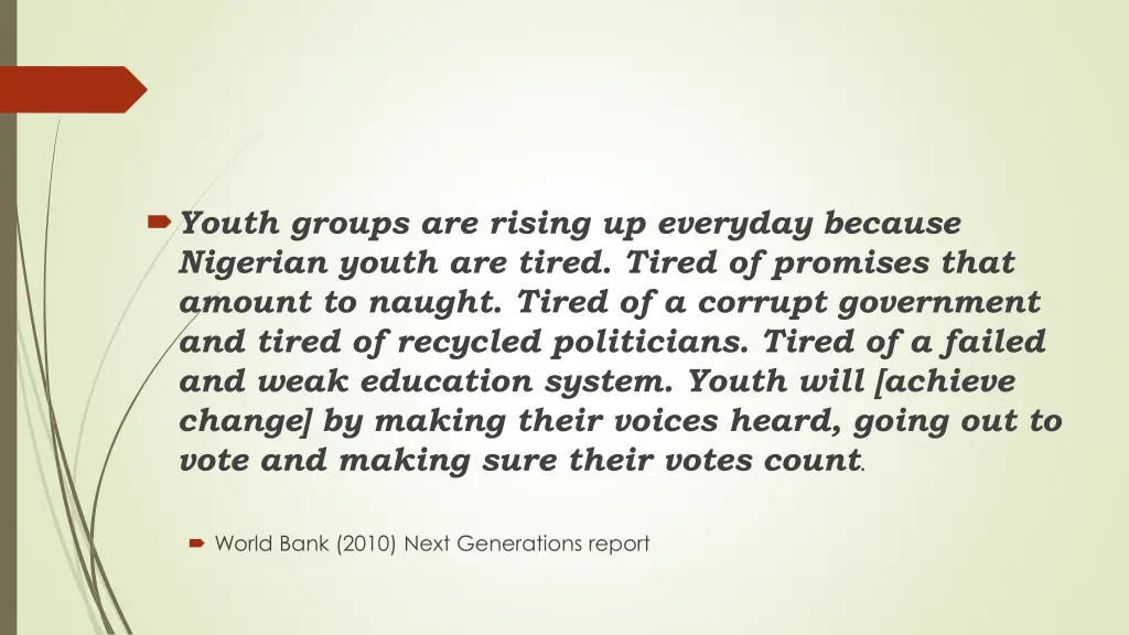 youth groups are rising up everyday because