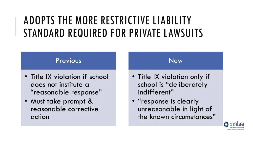 adopts the more restrictive liability standard