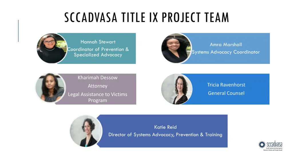 sccadvasa title ix project team