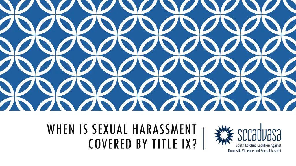 when is sexual harassment covered by title ix