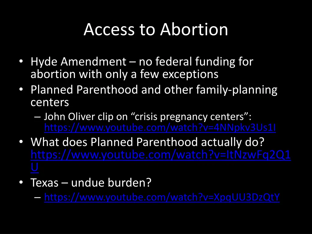 access to abortion