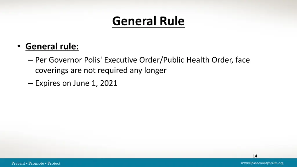 general rule