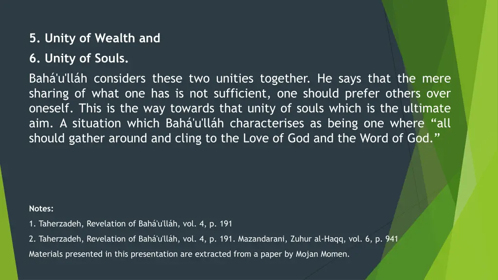 5 unity of wealth and 6 unity of souls