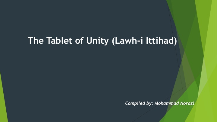 the tablet of unity lawh i ittihad