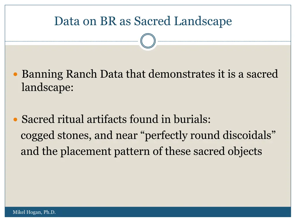 data on br as sacred landscape