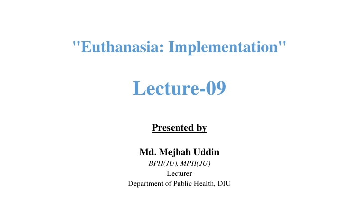 euthanasia implementation