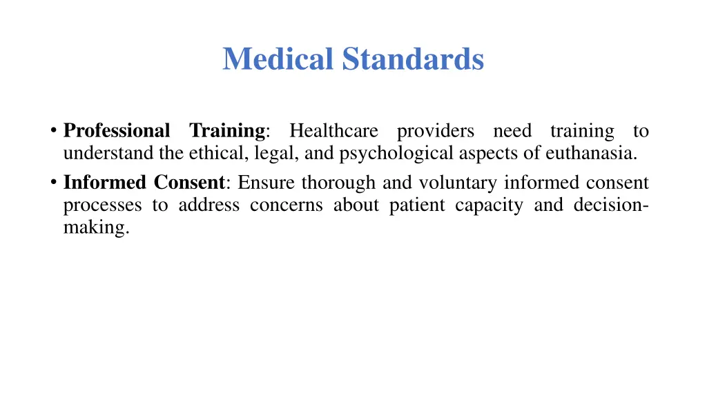 medical standards