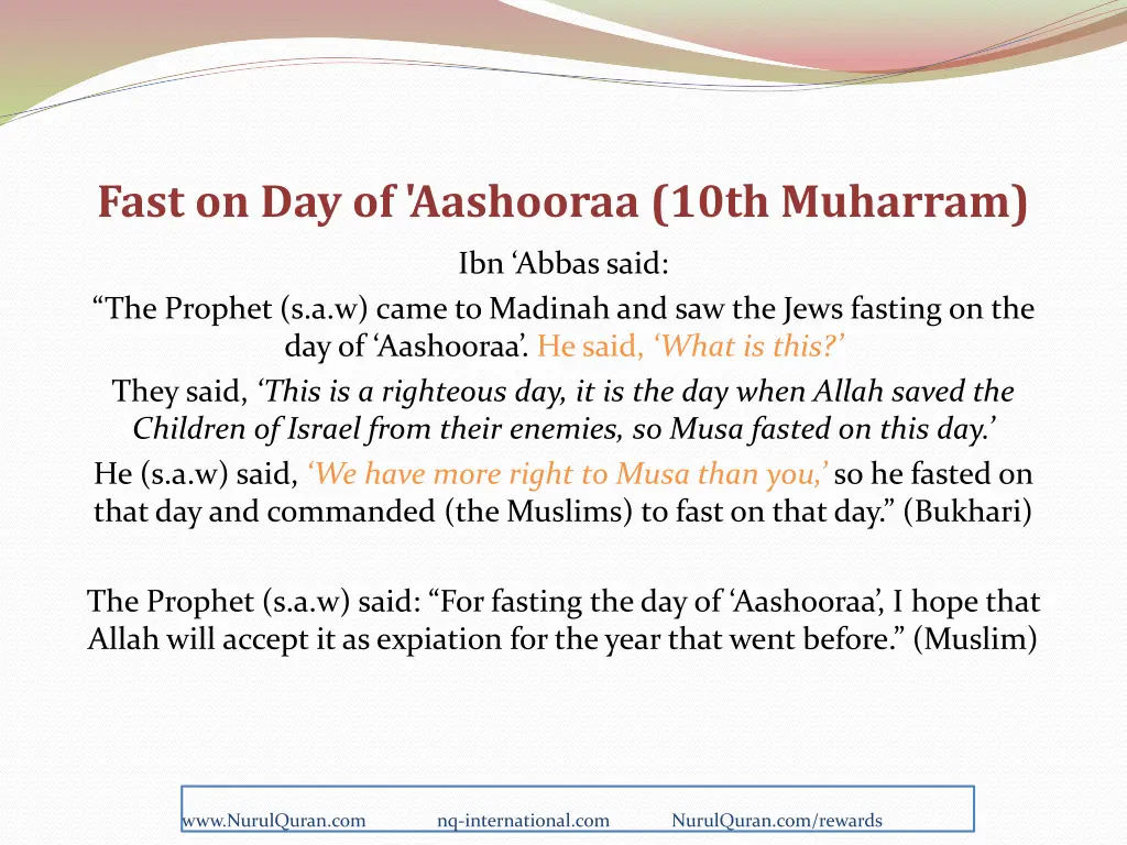 fast on day of aashooraa 10th muharram