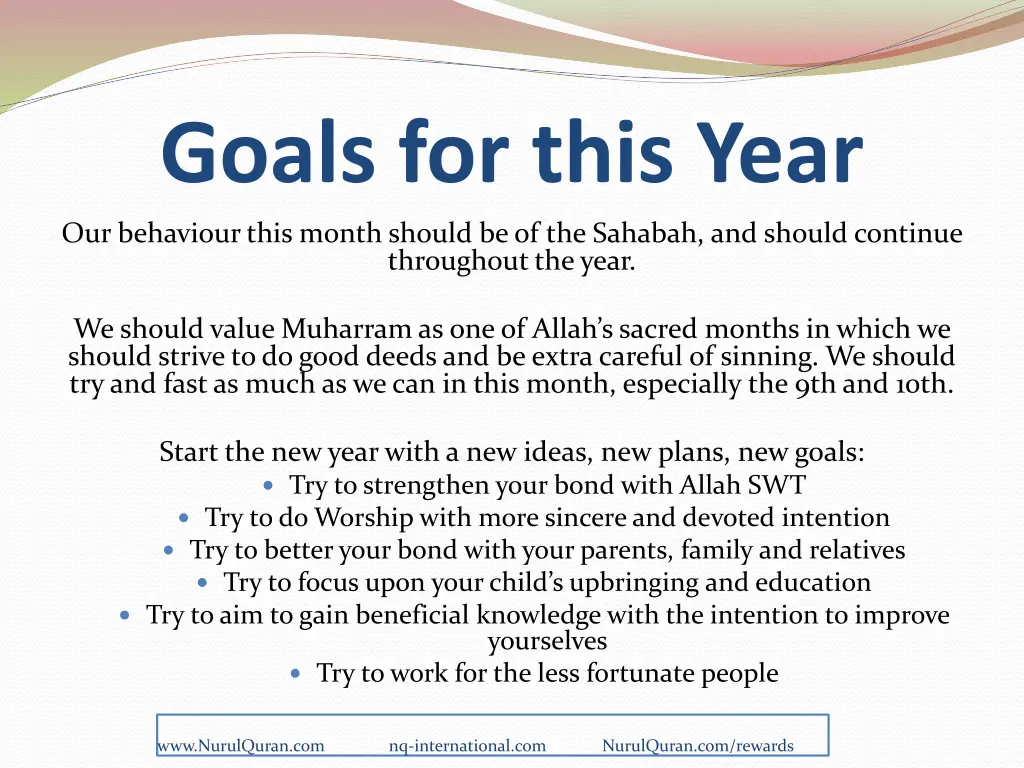 goals for this year